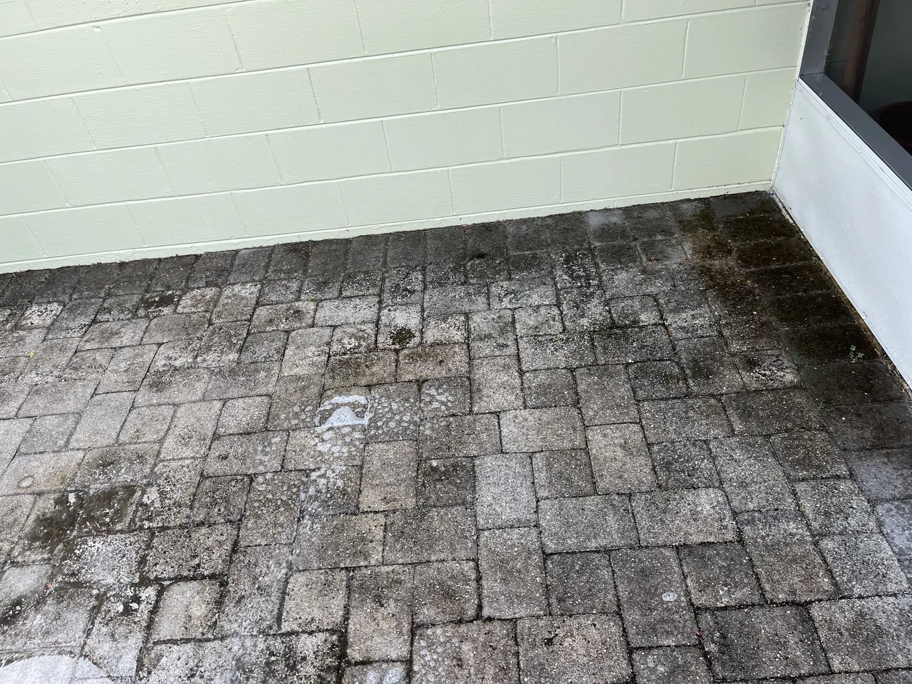 Paver patio before